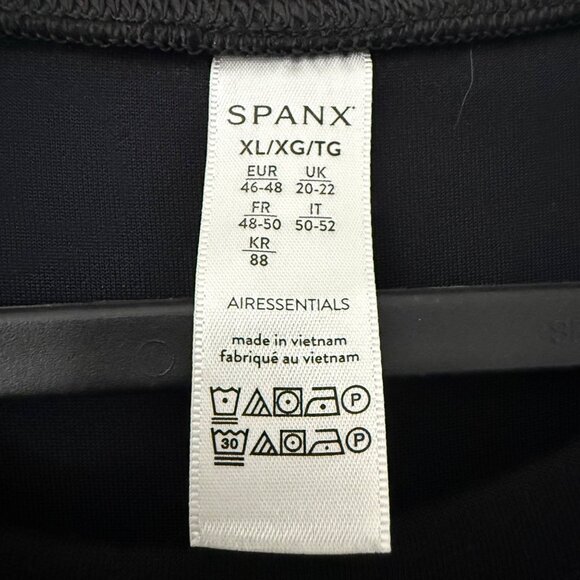 Spanx Air Essentials Black Crewneck Pockets Sweatshirt Tunic Dress Womens XLarge - Picture 2 of 6